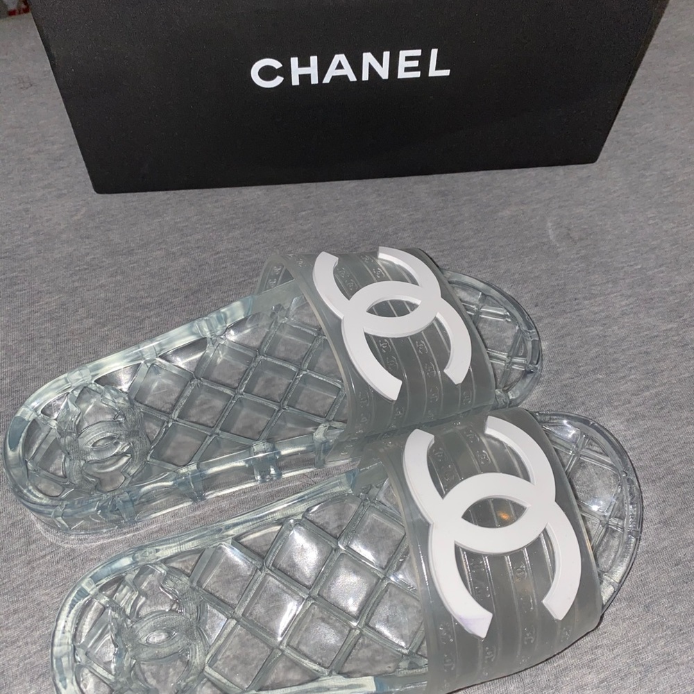 Chanel jelly clear slides